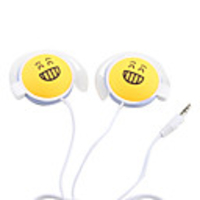 Smiley Clip-On Earphones (Yellow)