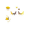 Smiling Eyelashes Swan Clouds Raindrops Animals / Stars Wall Stickers Mirror Wall Stickers Decorative Wall Stickers Acrylic Home Decoration Wall Decal Wall Decoration 1pc