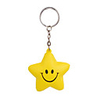 Smiling Five-pointed Star Style Keychain with Soft Plastic Material