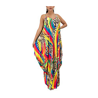 smr10201 cross-border amazon new style european and american cross-border fashion summer casual loose sleeveless v-neck dress miniinthebox