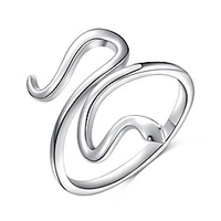 snake ring for women s925 sterling silver adjustable wrap open spoon rings jewelry
