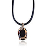 Snake Shaped Crystal Leather Necklace