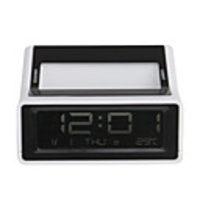 Snooze Nightlight Electronic Alarm Clock (Black White)