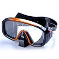 Snorkel Mask Anti Fog Professional Adjustable Dry Top Adjustable Strap Two-Window - Swimming Diving Scuba Silicone - For Adults Golden