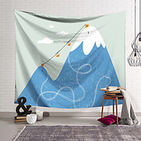 Snow Mountain Cable Car Wall Tapestry Art Decor Blanket Curtain Hanging Home Bedroom Living Room Decoration Polyester miniinthebox