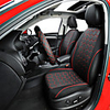 Soccer Ball Style Car Seat Covers Jacquard Fabric Universal Fit Most Brand Vehicle Interior Accessories Seat Covers