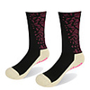 Socks Bike / Cycling Soft Sweat-wicking Zoned Compression 3 Pairs Patchwork Cotton Purple Pink Grey One-Size