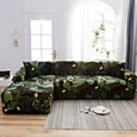 Sofa Cover Couch Cover Furniture Protector Solid Color Soft Stretch Sofa Slipcover Super Strechable Cover Fit for Armchair/ Loveseat/ Three Seater/ Four Seater/ L Shape Sofa Easy to Install Care (F