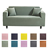 Sofa Cover Couch Cover Furniture Protector Solid Color Soft Stretch Sofa Slipcover Super Strechable Cover Fit for Armchair/ Loveseat/ Three Seater/ Four Seater/ L Shape Sofa Easy to Install Care (F