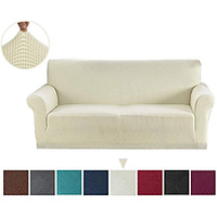 Sofa Cover Couch Cover Furniture Protector Solid Color Soft Stretch Sofa Slipcover Super Strechable Cover Fit for Armchair/ Loveseat/ Three Seater/ Four Seater/ L Shape Sofa Easy to Install Care (F miniinthebox