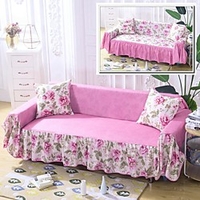 Sofa Cover Country Style /Double Sided Floral Printed Polyester / Fit for 1-4 Cushion Couch and L Shape SofaEasy to Install miniinthebox
