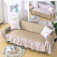 Sofa Cover Country Style /Double Sided Floral Printed Polyester / Fit for 1-4 Cushion Couch and L Shape SofaEasy to Install miniinthebox