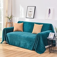 Sofa Cover Embossing/Plush Wheat Ear Pattern Sofa Blanket/Fit for 1-4 Cushion Couch and L Shape SofaEasy to Install miniinthebox
