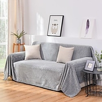 Sofa Cover Embossing/Plush Wheat Ear Pattern Sofa Blanket/Fit for 1-4 Cushion Couch and L Shape SofaEasy to Install miniinthebox