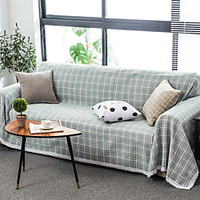 Sofa Cover High WeightImitation Linen Jacquard/Dust-Proof Cover Non-Slip Simplicity Lattice/Fit for 1-4 Cushion Couch and L Shape SofaEasy to Install miniinthebox