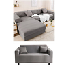 Sofa Cover L - Shaped Sofa/Armchair/Loveseat/3 Seater/4 Seater Stretch Solid Color/Classic/Contemporary Yarn Dyed Slipcovers Non-Slip Dustproof Furniture Protector Sectional miniinthebox
