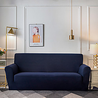 Sofa Cover Slipcover L - Shaped Sofa/Armchair/Loveseat/3 Seater/4 Seater Stretch Solid Color/Classic/Contemporary Yarn Dyed Non-Slip Dustproof Furniture Protector And Super Soft Sectional miniinthebox