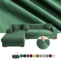 Sofa Cover Stretch Cheap Couch Cover 1 Piece Solid Color Slipcovers Gray Soft Durable Slipcovers Spandex Jacquard Fabric Washable Furniture Protector