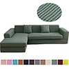 Sofa Cover Stretch Couch Cover Slipcover Furniture Protector Solid Color Anti-Slip Soft Cover Fit for Armchair/ Loveseat/ Three Seater/ Four Seater/ L Shape Sofa Full Protection Easy to Install Care