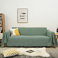 Sofa Throw Blanket for Couch,  Knit Woven Blanket,  Cozy Lightweight Decorative Blanket with Tassels for Couch,  Bed,  Sofa,  Travel, Furniture Protection - All Seasons Suitable for Women,  Men and Kids