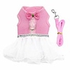 soft air mesh ruffled small animals harness dog cat vest tutu skirt leash set for pets