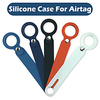 Soft Liquid Silicone Protective Case For Airtags Key Finder Cover Hangable Keychain Anti-Lost Locator Tracker Cover For Apple Airtags miniinthebox