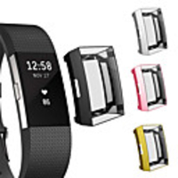 Soft Plating TPU Protective Clear Watch Case For Fitbit Charge 2 Case Cover Shell Screen Protector