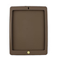 Soft Silicon Case for iPad2 with One Button (Brown)