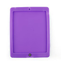 Soft Silicon Case for iPad2 with One Button (Purple)
