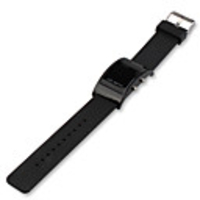 Soft Wristband Colorful LED Watch - Black