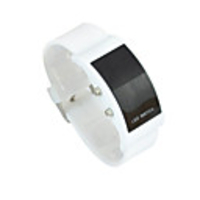 Soft Wristband Colorful LED Watch - White