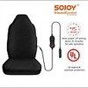 Sojoy Universal 12V 45W max Heated Smart Multifunctional Heated Seat Cover 45 Minute Heating Timing Function for Car and RV Black 1PCS
