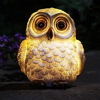 Solar Animal Owl Statue Light Outdoor Waterproof Solar Resin Owl Garden Sculptures Lights for Indoor Outdoor Art Decor Courtyard Landscape Lawn Decoration Light miniinthebox