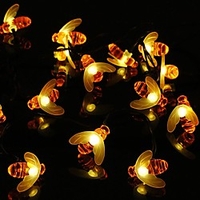 Solar Bee String Lights Outdoor Honeybee Fairy Lights with 8 Lighting Modes Waterproof Solar Bumble Bee Lights for Patio Yard Garden Grass Wedding Christmas Party Decor miniinthebox