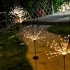 Solar Firework Pathway Lights Outdoor 2x 1x LED Stake Lights for Walkway Garden Backyard Landscape Decoration 120LEDs Fairy Christmas Light for Garden Street Yard Lawn New Year Party IP65 Waterproof miniinthebox