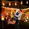 Solar Flame Flickering Light LED Pathway Lantern Outdoor Hanging Lights Waterproof Courtyard Street Holiday Landscape Decoration Lighting Garden Lawn Light miniinthebox