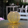 Solar Lantern Lamp LED Retro Iron Hollow Lights Outdoor Light Hanging Projection Lamp Outdoor Garden Holiday Decoration Lawn Light Waterproof miniinthebox