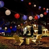 Solar Lantern String Lights 1.5M10LED/3M 20LEDs Decor Red White Blue Nylon Mini Lights Waterproof Connectable Patriotic Fairy Lights for Garden miniinthebox