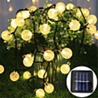 Solar LED Bubble Ball Shape Battery Box Lighting Warm Chain Christmas Party Festival Indoor Outdoor Decorative Lights