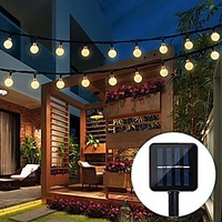 Solar LED Light Outdoor 5M 20LED Garden Tube Lights Waterproof LED Fairy Light for Party Wedding Patio Garden Tree Yard Decoration miniinthebox