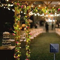 Solar LED String Lights Outdoor Rose Rattan Fairy Light 2.3M 20LEDs IP65 Waterproof Wedding Garden Christmas Party Garland Outdoor Patio Decoration miniinthebox