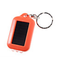 Solar Power Self-Recharge 3-LED 2-Mode Flashlight Keychain (Colour Mixture)