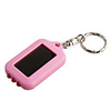Solar Power Self-Recharge 3-LED 2-Mode Flashlight Keychain (Pink)