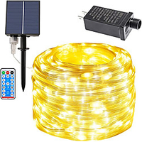 Solar Power String Light 20M 30M 50M with Remote Control Thanksgiving Christmas Outdoor Party Garden Decoration Fairy Lights Plug-in Dual Purpose Gypsophila Copper Wire Lights Set 24V miniinthebox