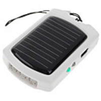 Solar Powered 500mAh Rechargeable Portable Emergency Power with Phone Adapters 3-LED Light
