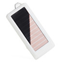 Solar Powered Battery and LED Flashlight for Mobile Phones,  PDAs,  MP4s,  PSP,  Cameras (White,  1500mAh)