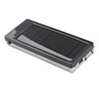 Solar Powered Battery and LED Light for iPad,  iPhone and Mobile Phones (Black and Silver,  2000mAh)