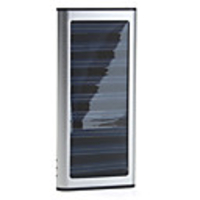Solar Powered Battery with Strap for Mobile Phones (Silver,  1350mAh)