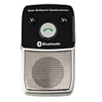 Solar Powered Bluetooth Handsfree Speakerphone Car Kit