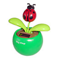 Solar-Powered Car Product Flip Flap Ladybug